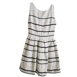 Freeway Striped Black and White Dress: Size S